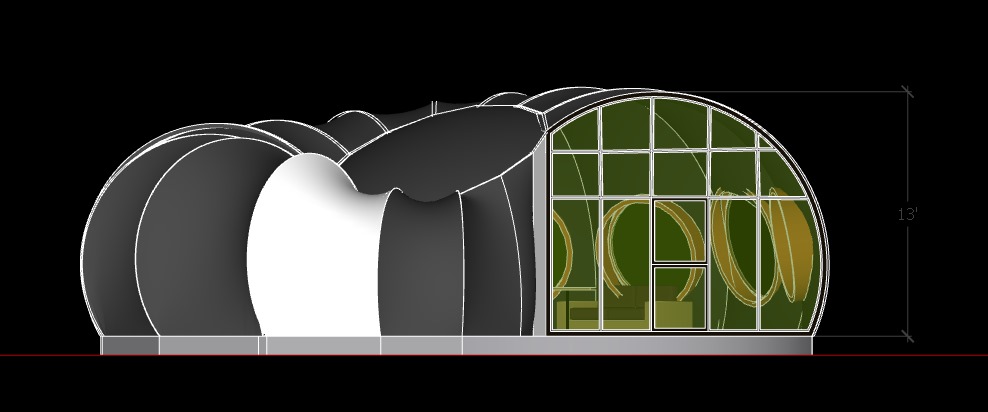 Moon Space Front View